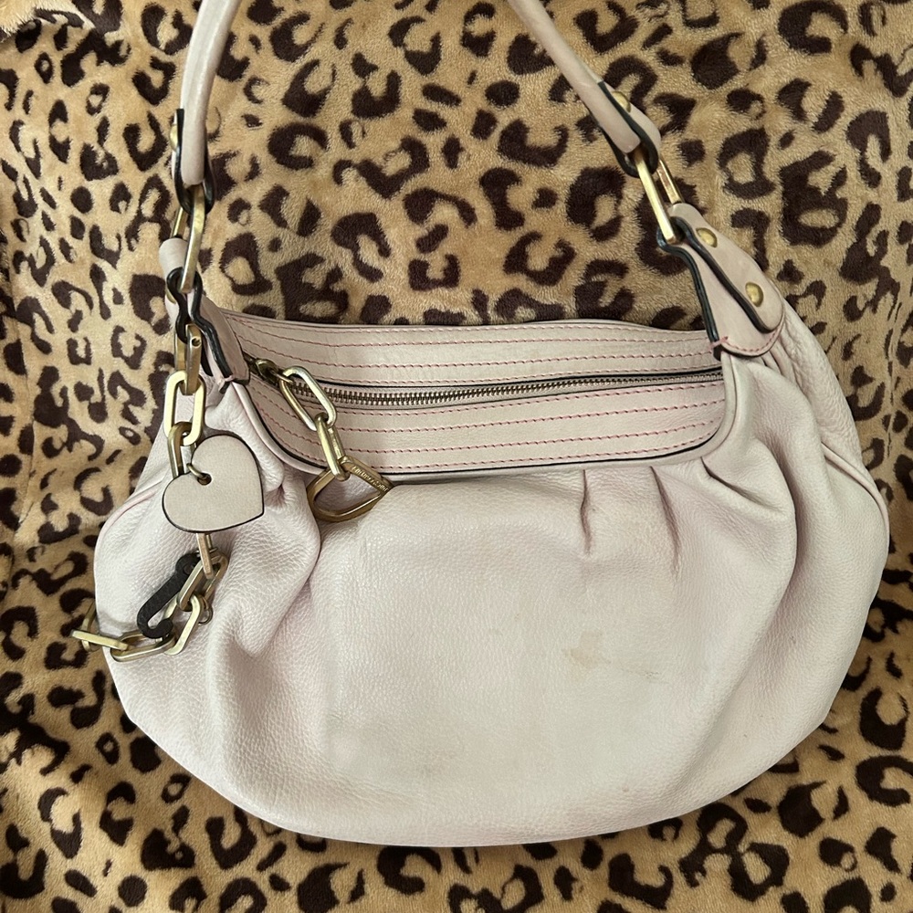 Juicy Couture Pink Leather Saddle bag